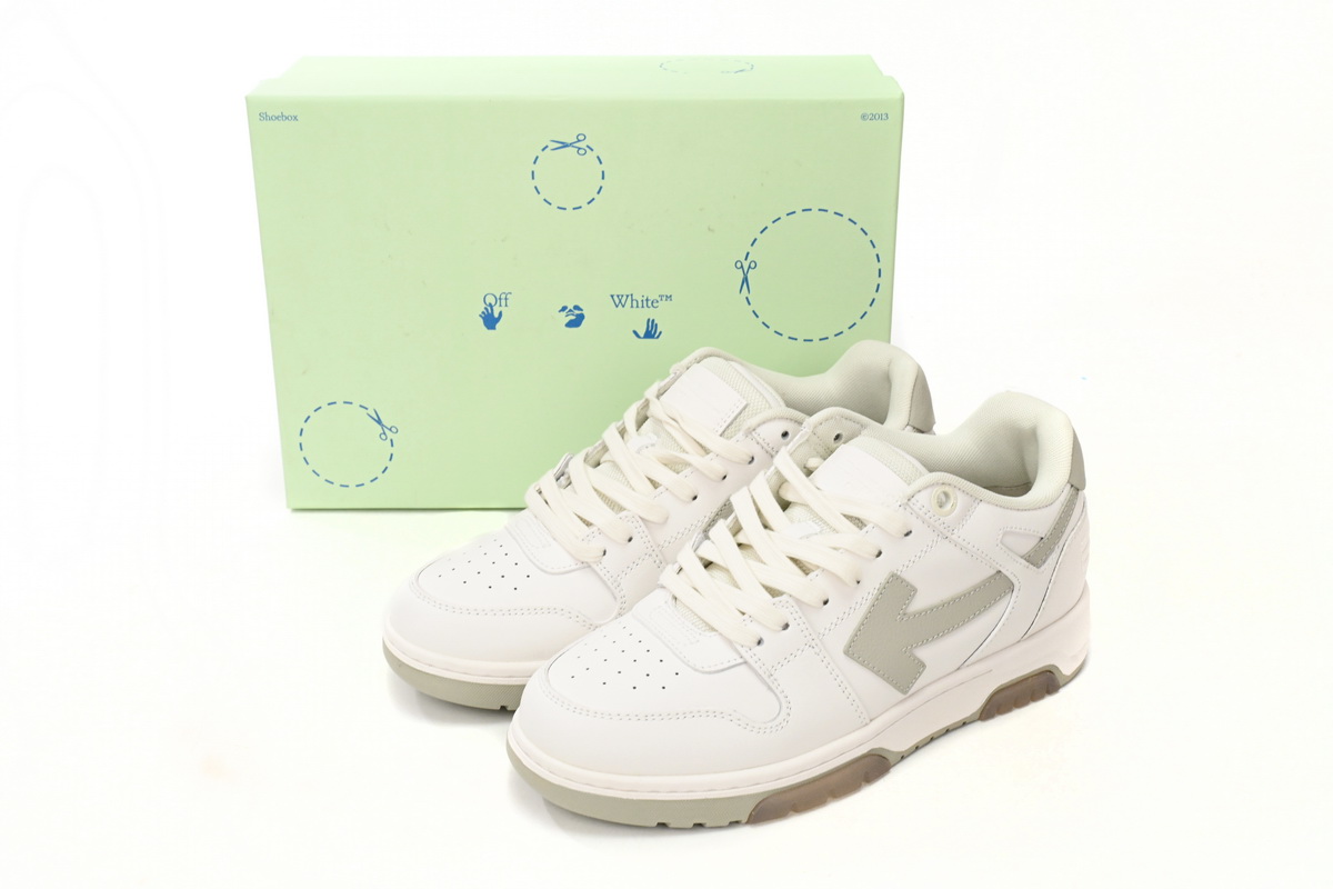 OFF-WHITE Out Of Office "OOO" Low Tops White Grey 2021 OMIA189F21LEA0010161