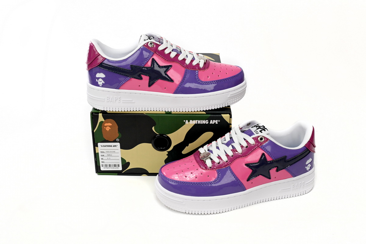 A Bathing Ape Bape Sta Low Purple Mirror Surface 1H20 191 046