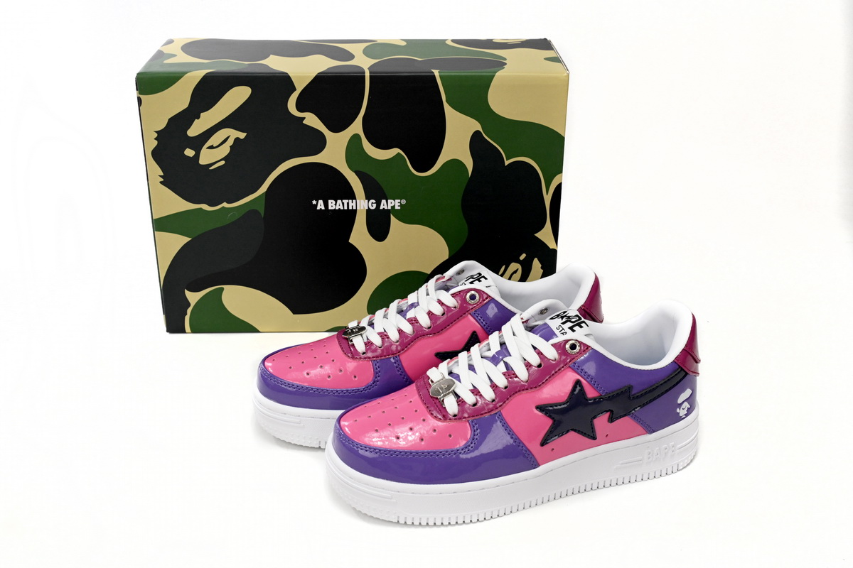 A Bathing Ape Bape Sta Low Purple Mirror Surface 1H20 191 046