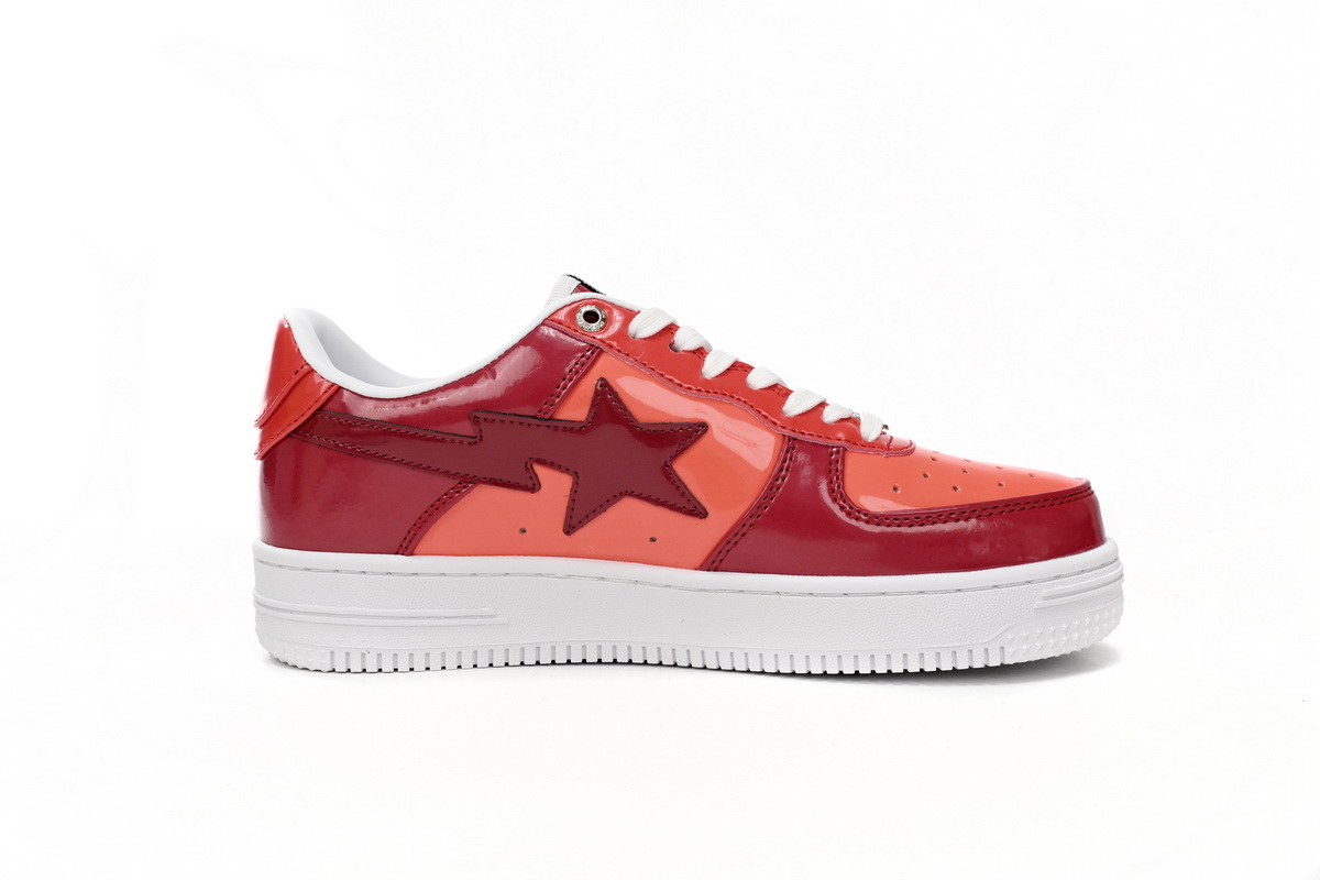 Ape Bape Sta Low White Dark Red Mirror Surface 1H20 191 046