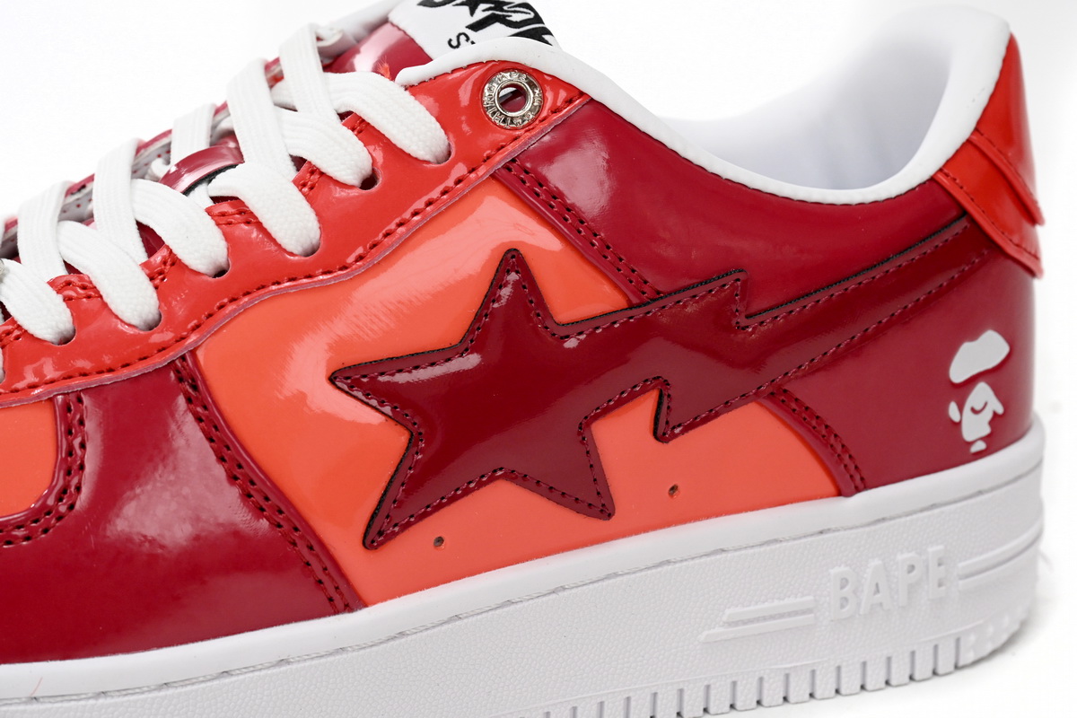 Ape Bape Sta Low White Dark Red Mirror Surface 1H20 191 046