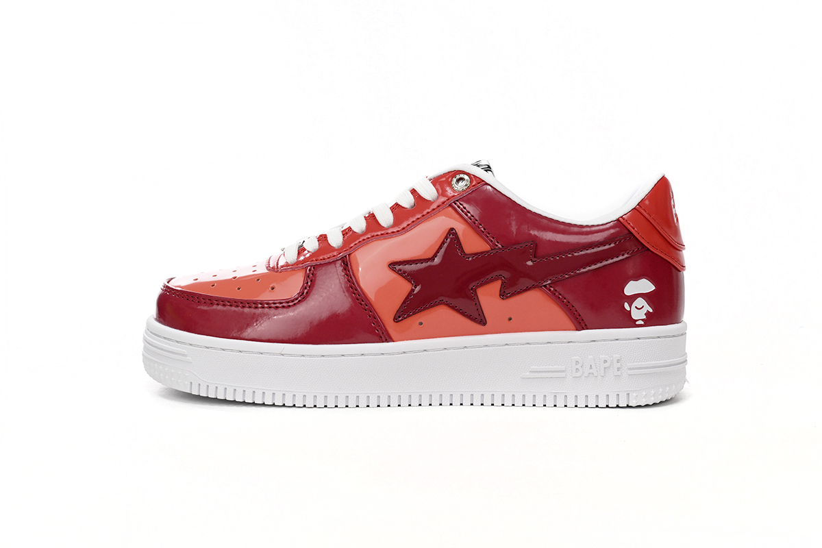 Ape Bape Sta Low White Dark Red Mirror Surface 1H20 191 046