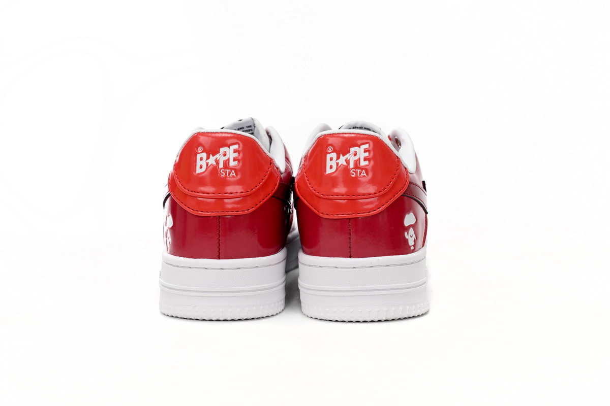 Ape Bape Sta Low White Dark Red Mirror Surface 1H20 191 046