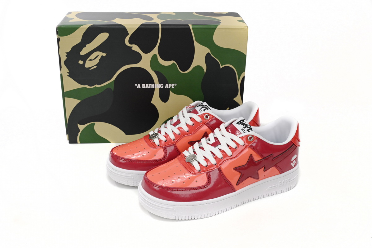 Ape Bape Sta Low White Dark Red Mirror Surface 1H20 191 046