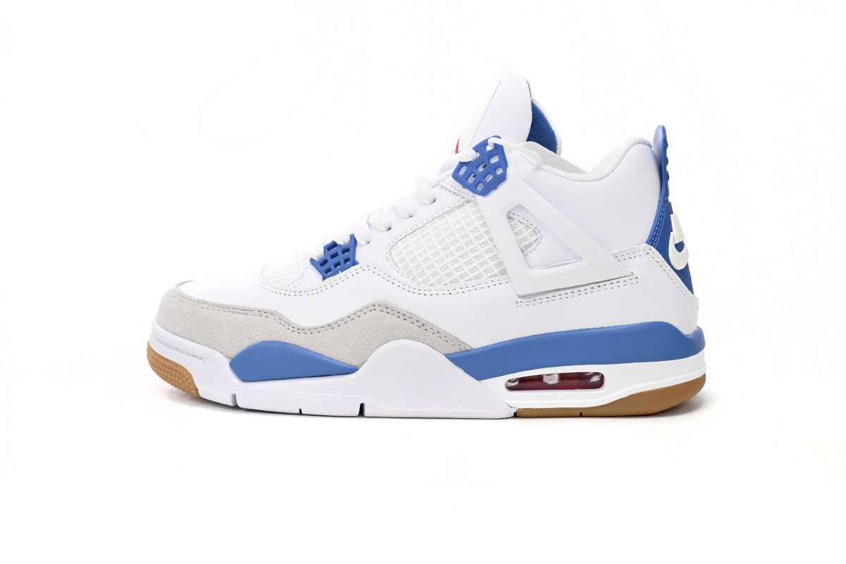 Nike SB x Air Jordan 4 White Blue DR5415-104 (Top Quality)