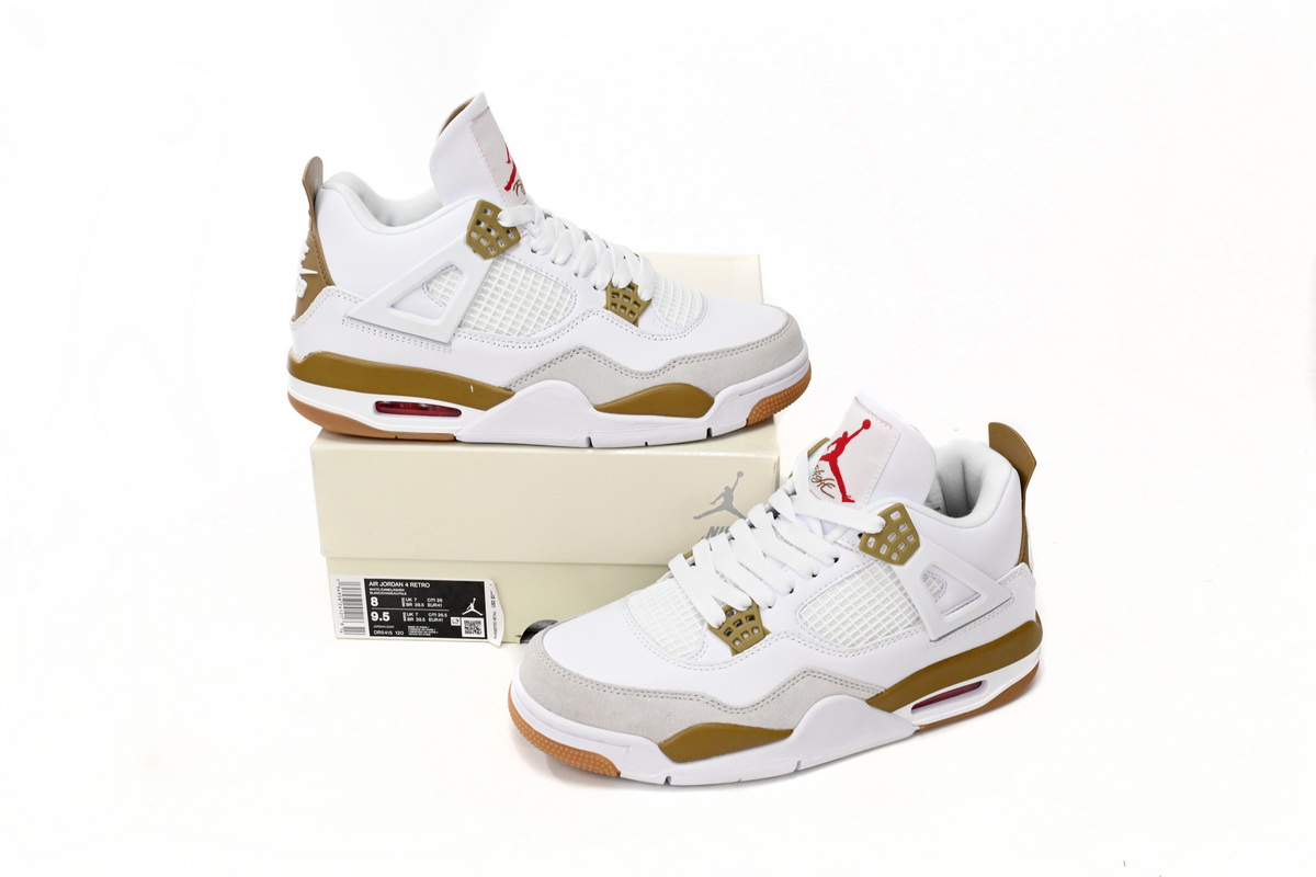 Nike SB x Air Jordan 4 White Brown DR5415-120 (Top Quality)