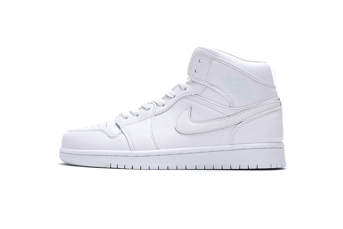 Air Jordan 1 Mid Triple White 554724-129