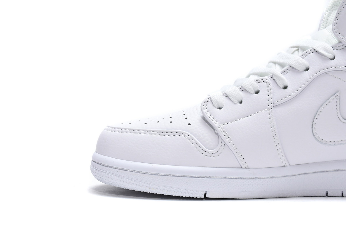 Air Jordan 1 Mid Triple White 554724-129