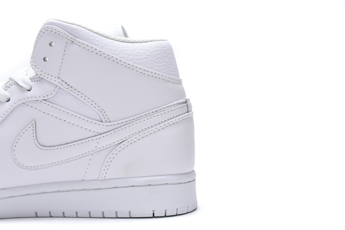 Air Jordan 1 Mid Triple White 554724-129