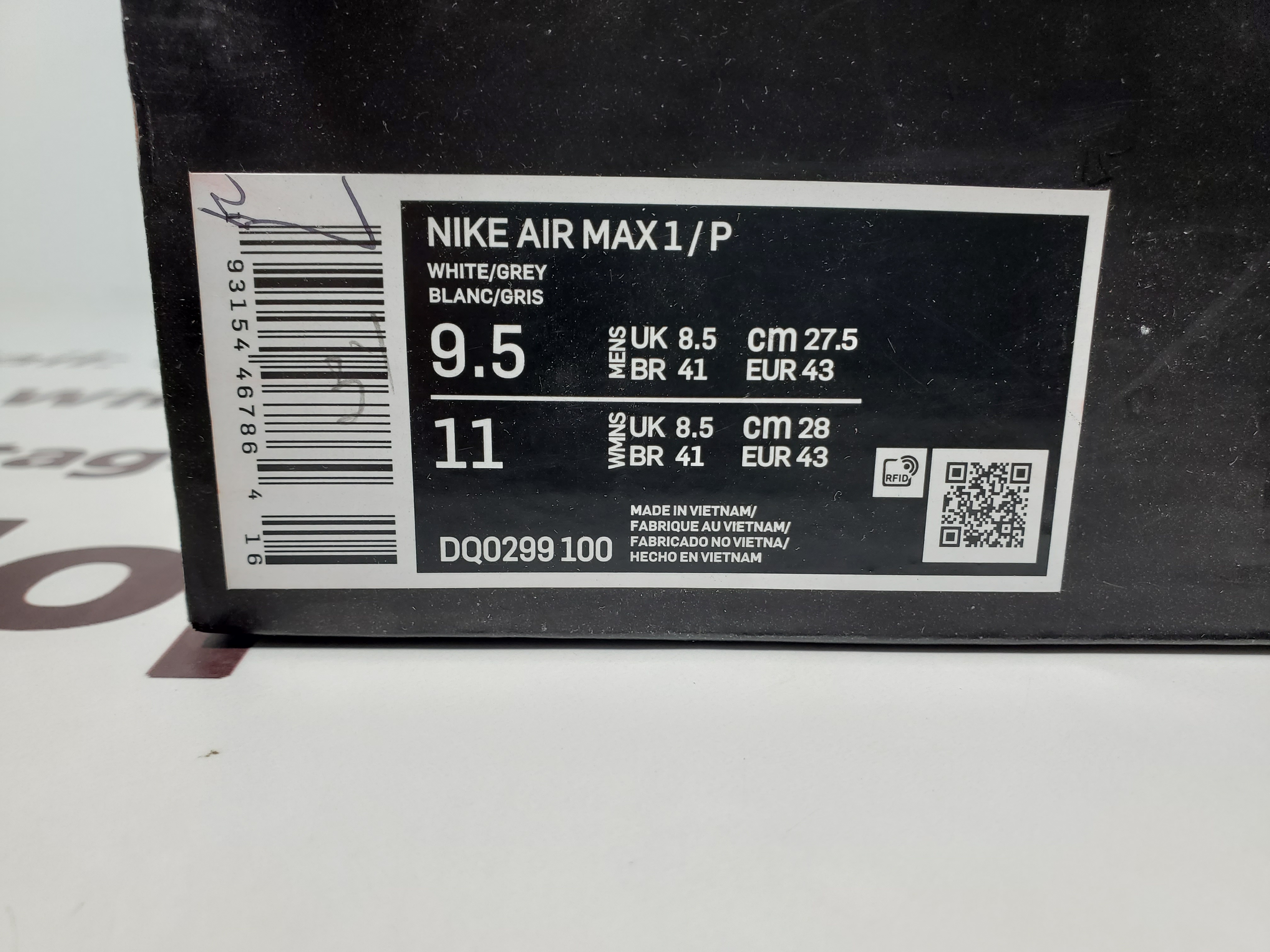 Patta x Nike Fake Air Max 1 white DQ0299-100