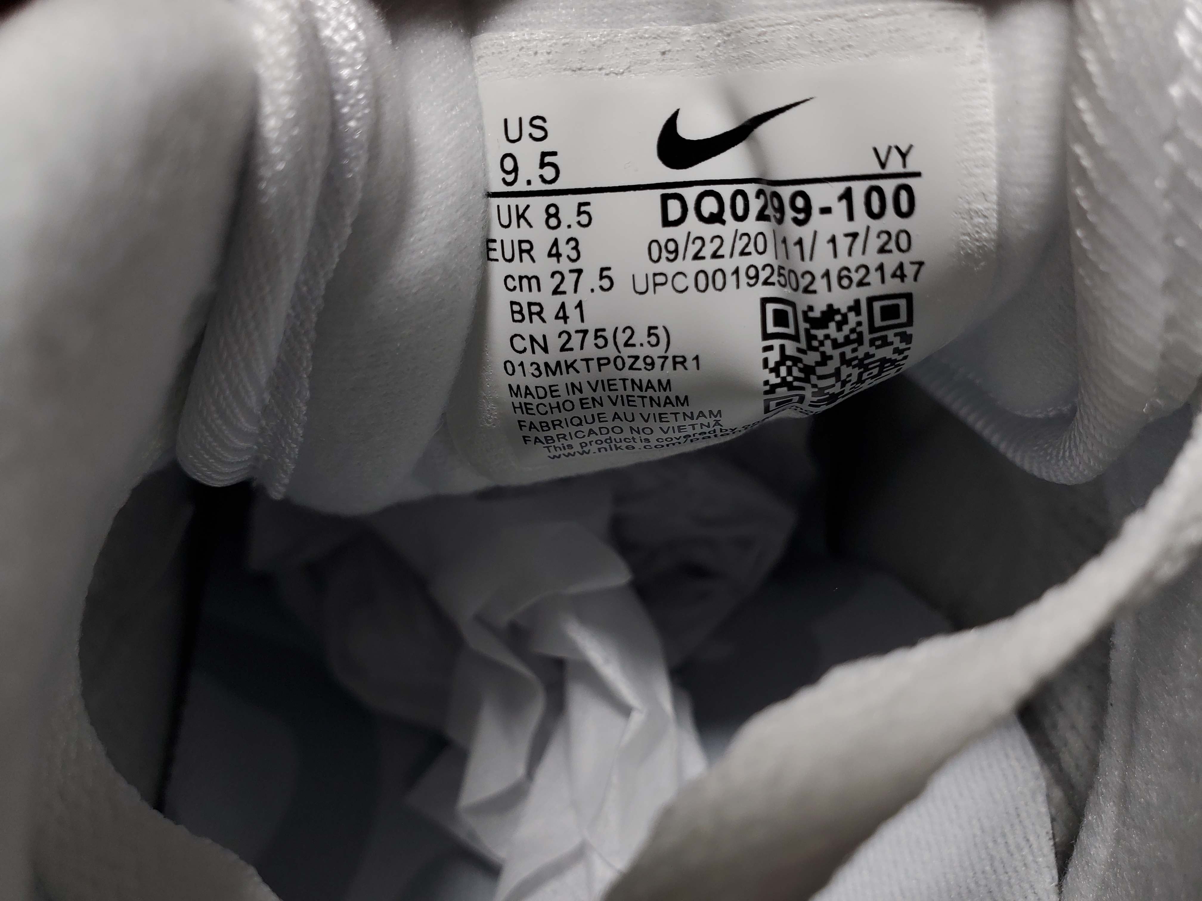 Patta x Nike Fake Air Max 1 white DQ0299-100