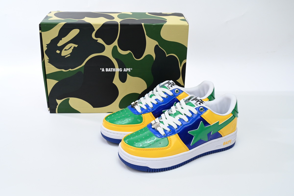 Cheap Fake Bape Sta Low Black Yellow Green Orchid 1180 191 004 A
