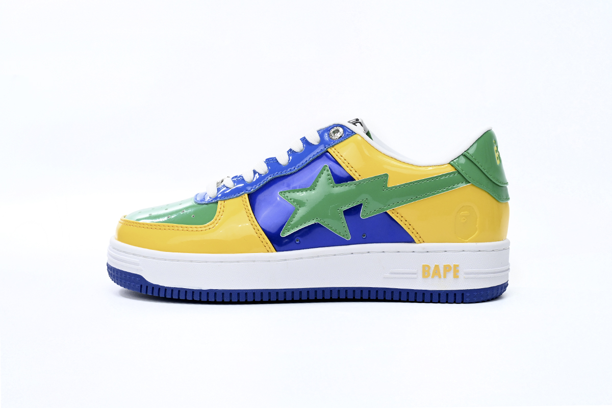 Cheap Fake Bape Sta Low Black Yellow Green Orchid 1180 191 004 A