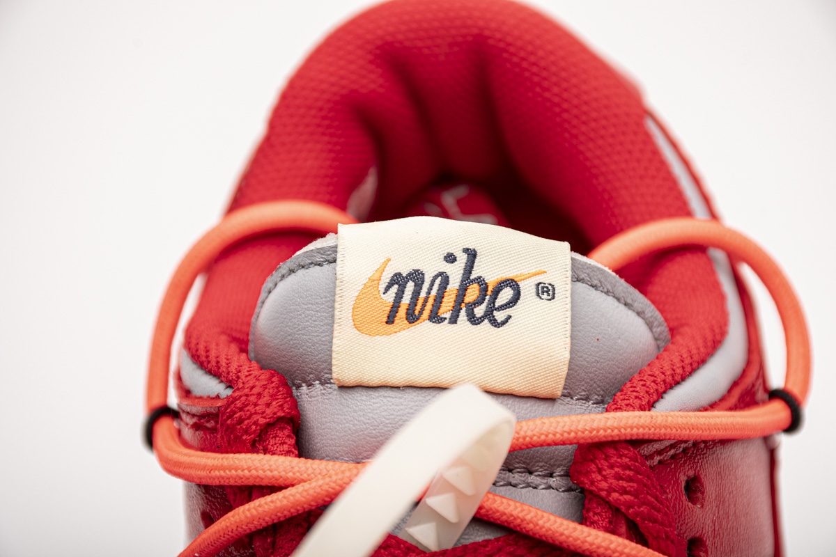 OFF White X Nike Dunk Low University Red CT0856-600