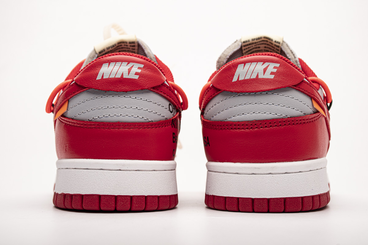 OFF White X Nike Dunk Low University Red CT0856-600
