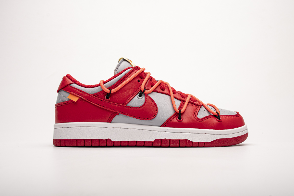 OFF White X Nike Dunk Low University Red CT0856-600