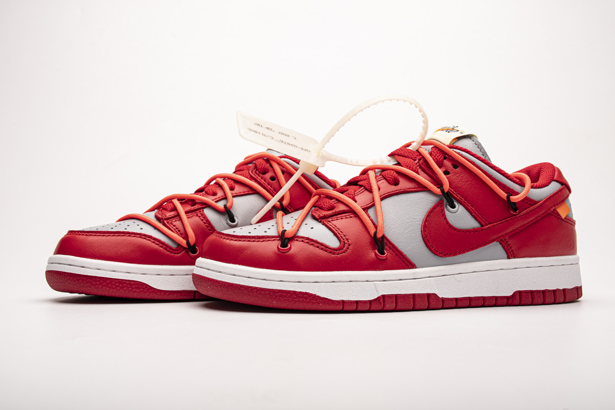 OFF White X Nike Dunk Low University Red CT0856-600