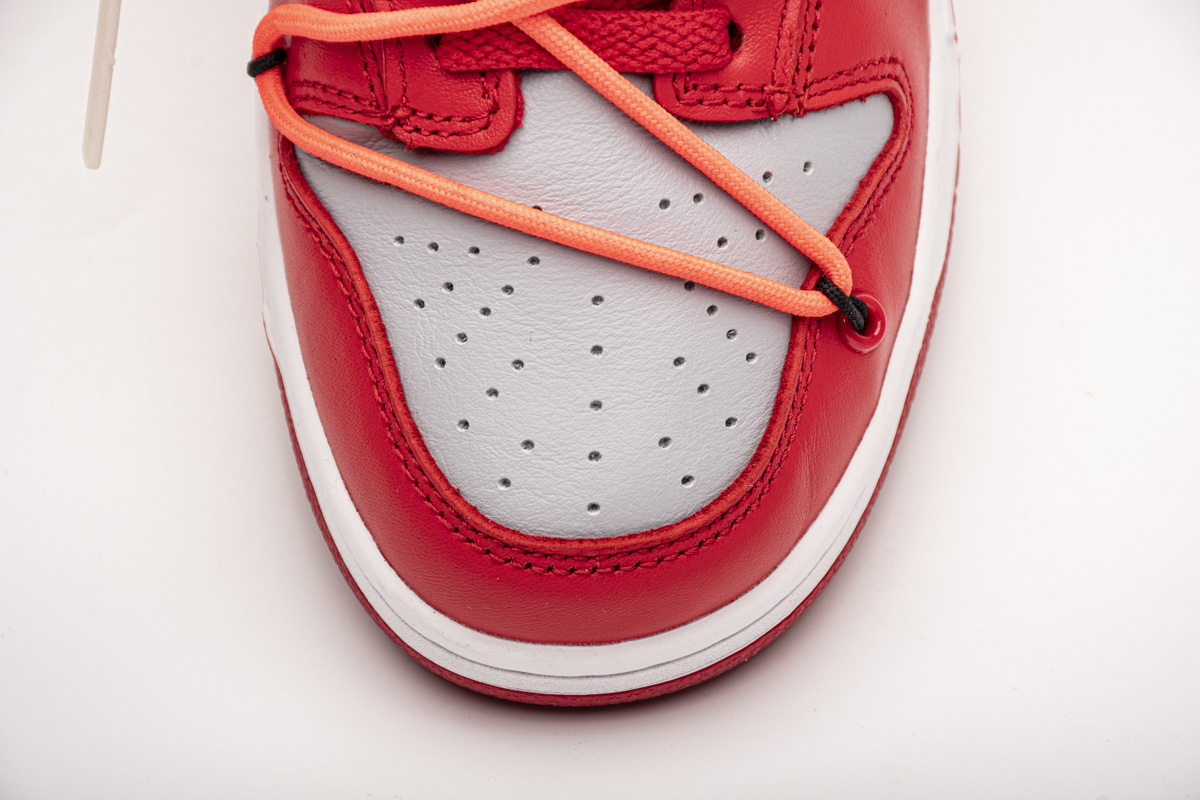 OFF White X Nike Dunk Low University Red CT0856-600