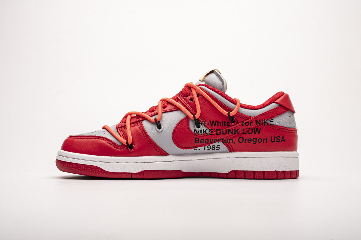 OFF White X Nike Dunk Low University Red CT0856-600