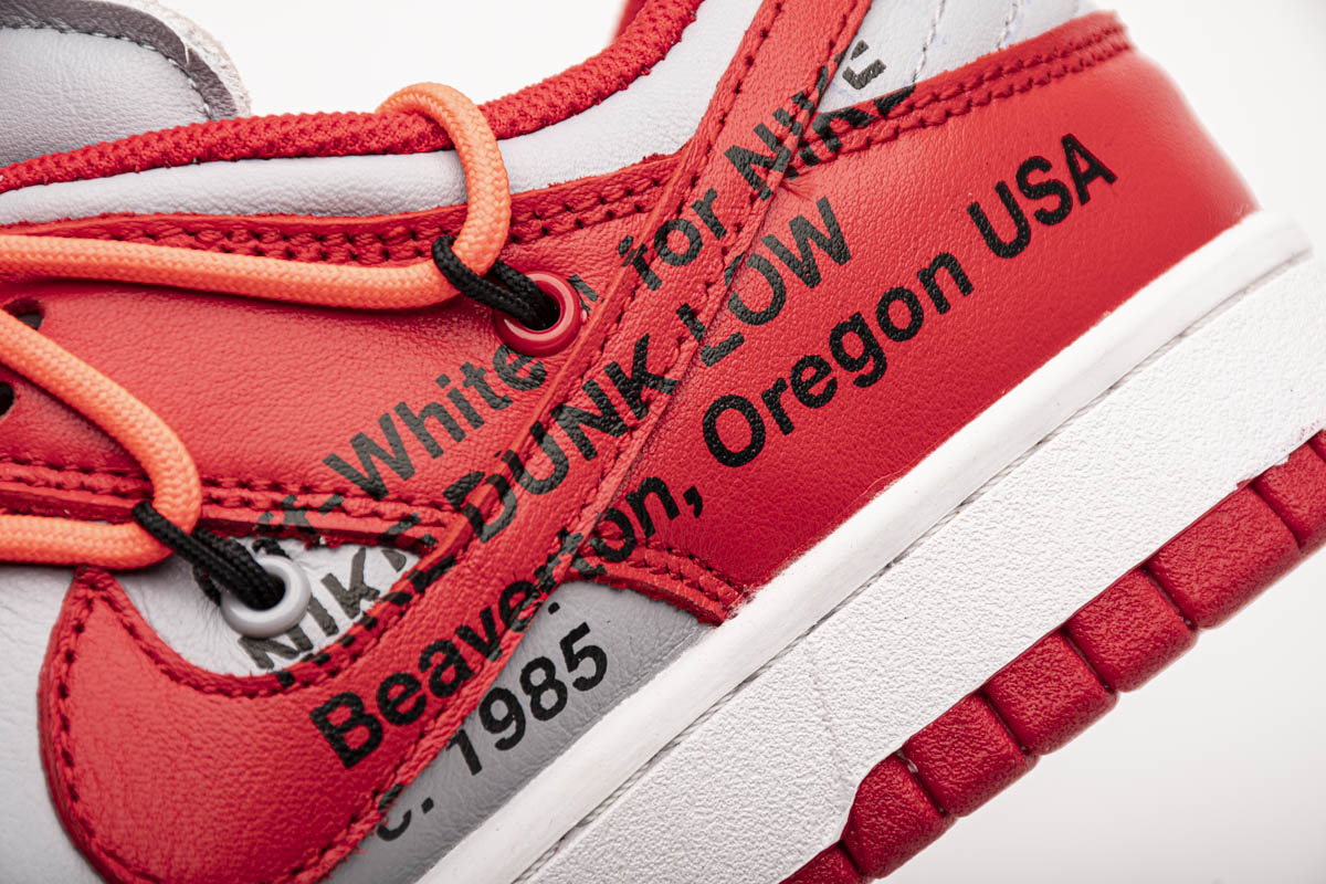 OFF White X Nike Dunk Low University Red CT0856-600