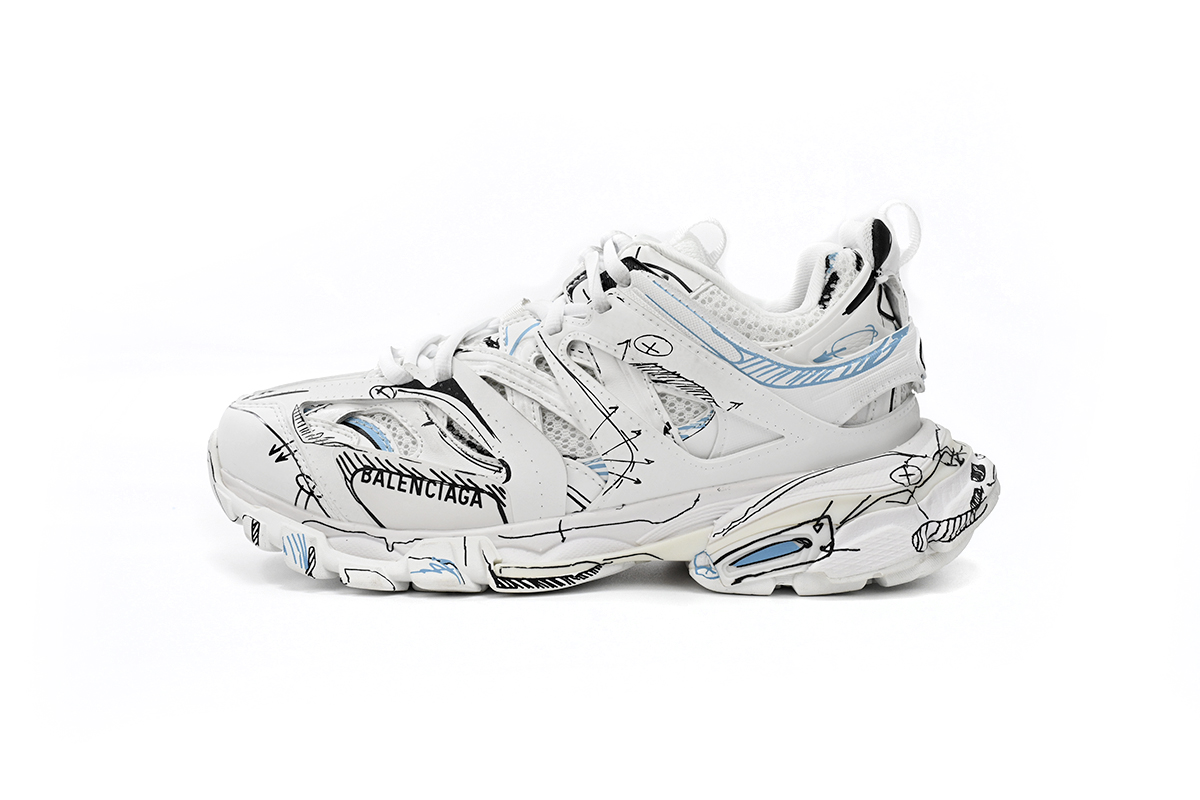 Balenciaga Track. Black Graffiti Art 542436 W3SRA 9014