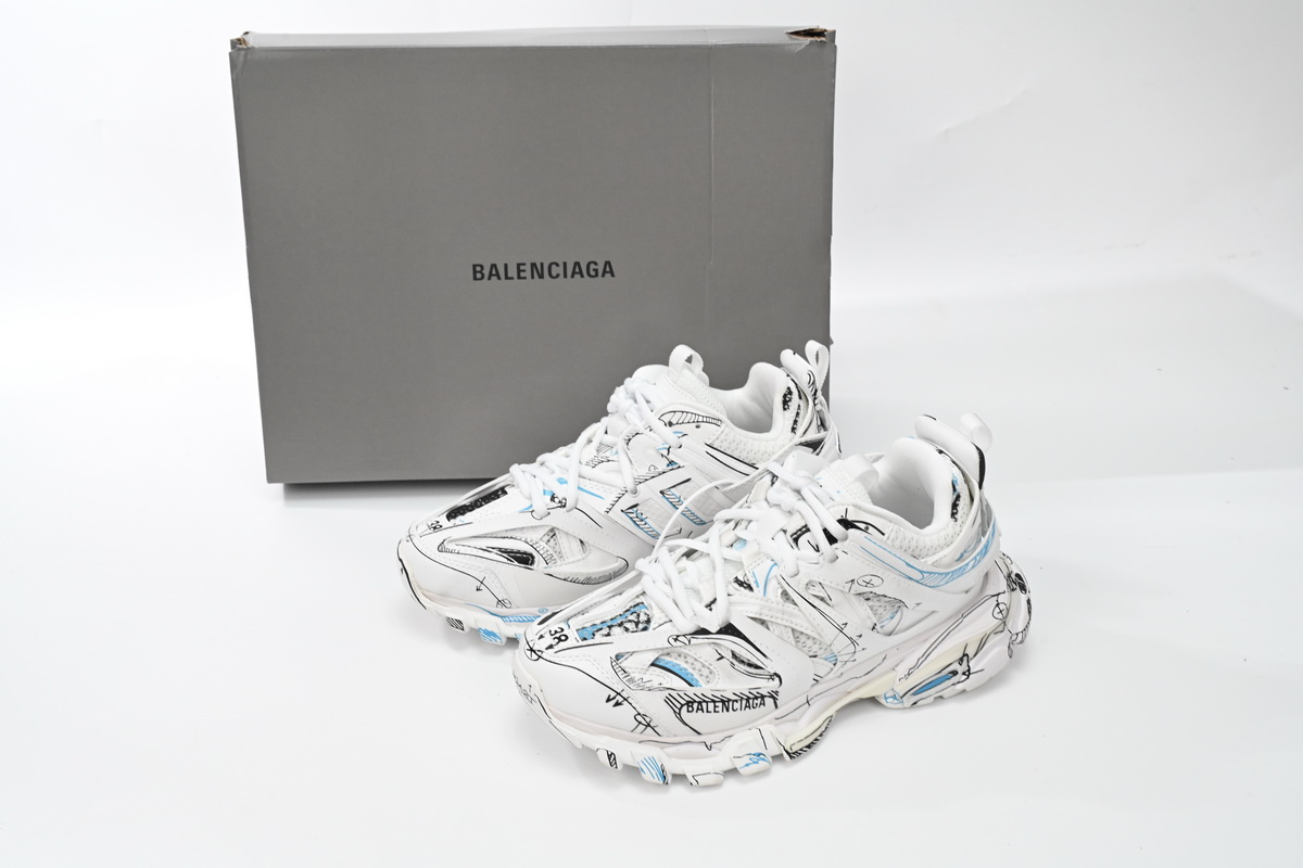 Balenciaga Track. Black Graffiti Art 542436 W3SRA 9014
