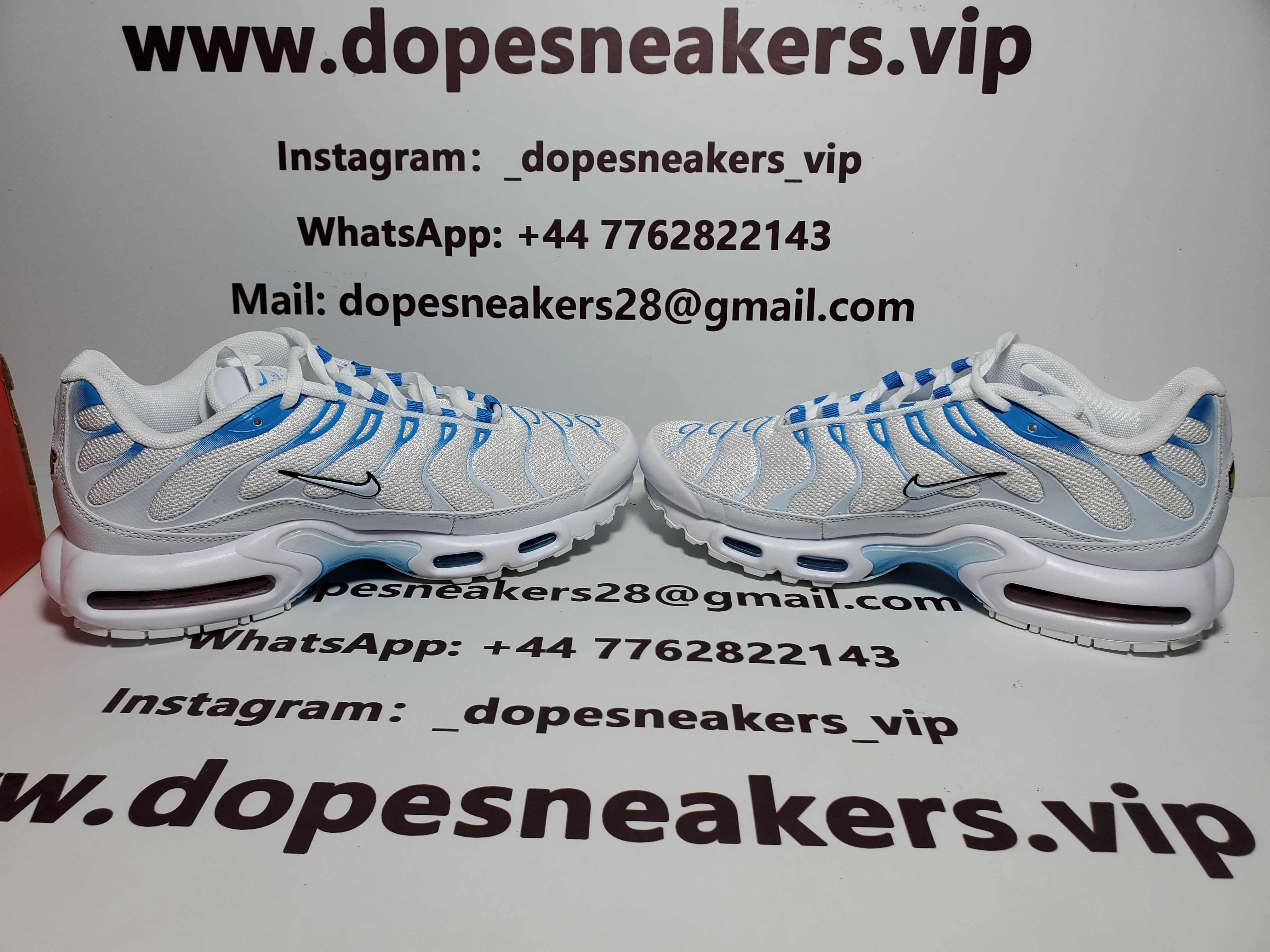Nike Air Max Tn White And Blue Sky