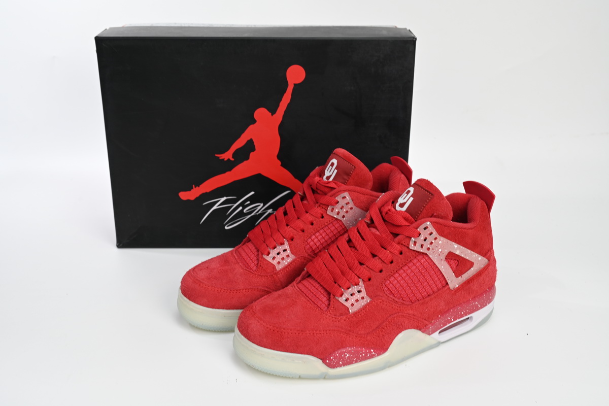 Air Jordan 4 Retro Wine red ink splashing 904282