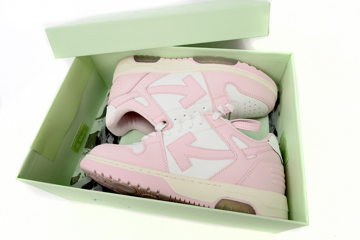 OFF-WHITE Out Of Office OOO Low Tops White Light Pink OWIA259F21LEA0010130