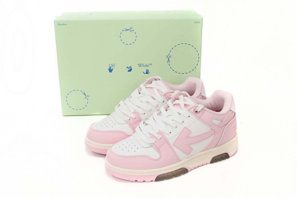 OFF-WHITE Out Of Office OOO Low Tops White Light Pink OWIA259F21LEA0010130