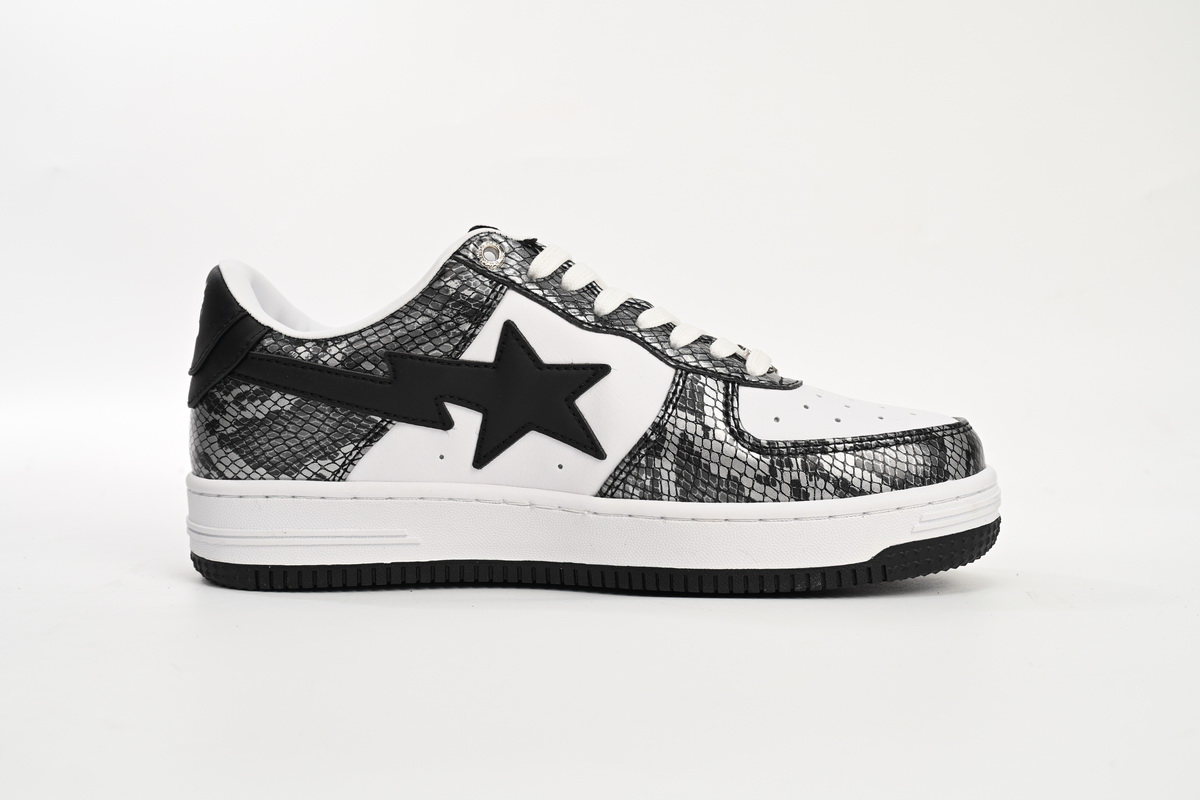 A Bathing Ape Bape Sta Low Black Black Snake Skin 1180 191 009