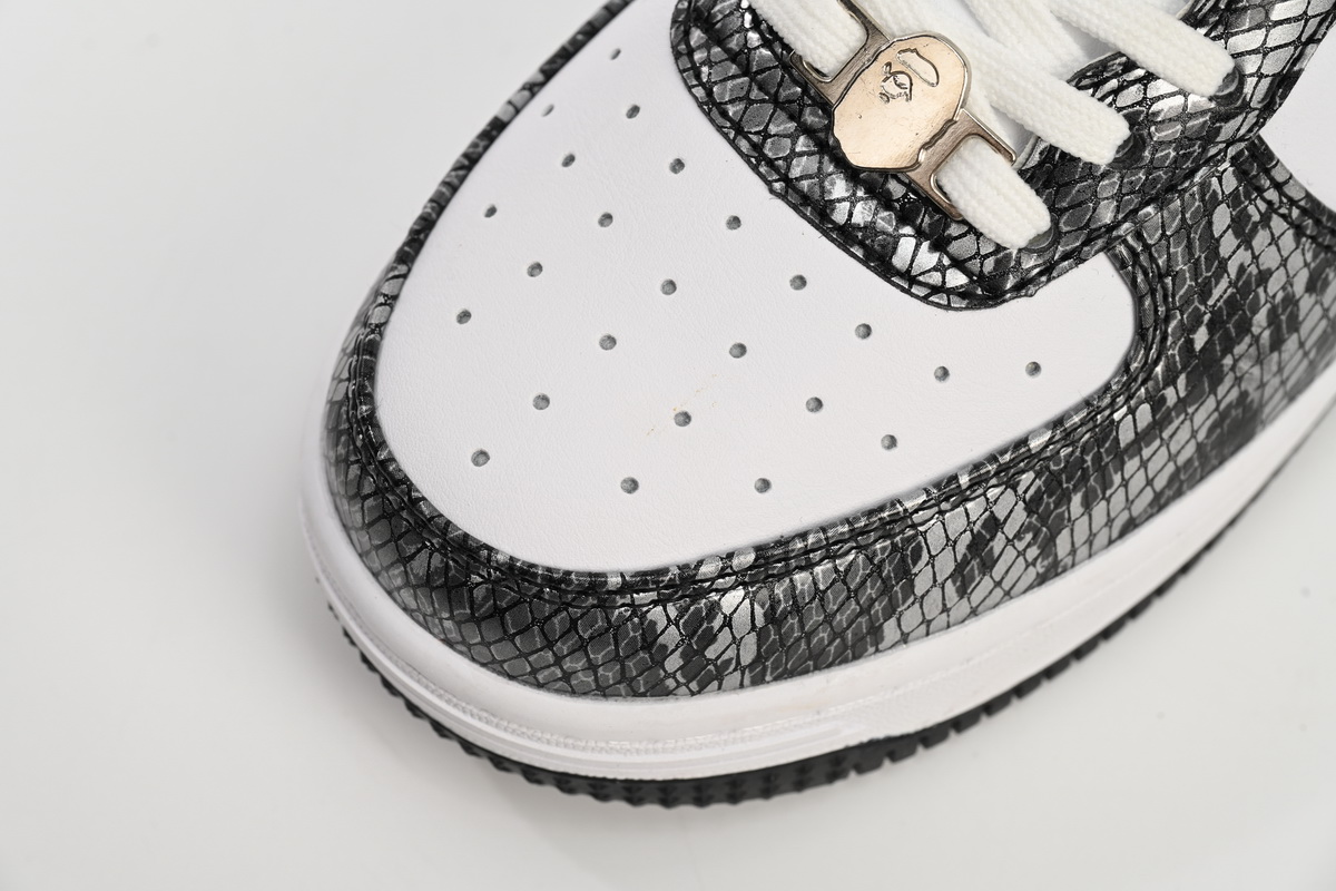 A Bathing Ape Bape Sta Low Black Black Snake Skin 1180 191 009