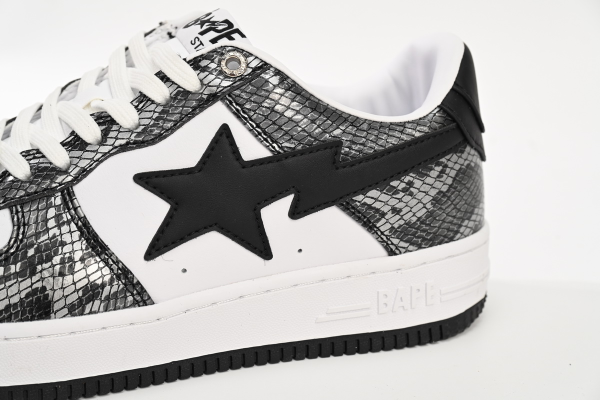 A Bathing Ape Bape Sta Low Black Black Snake Skin 1180 191 009
