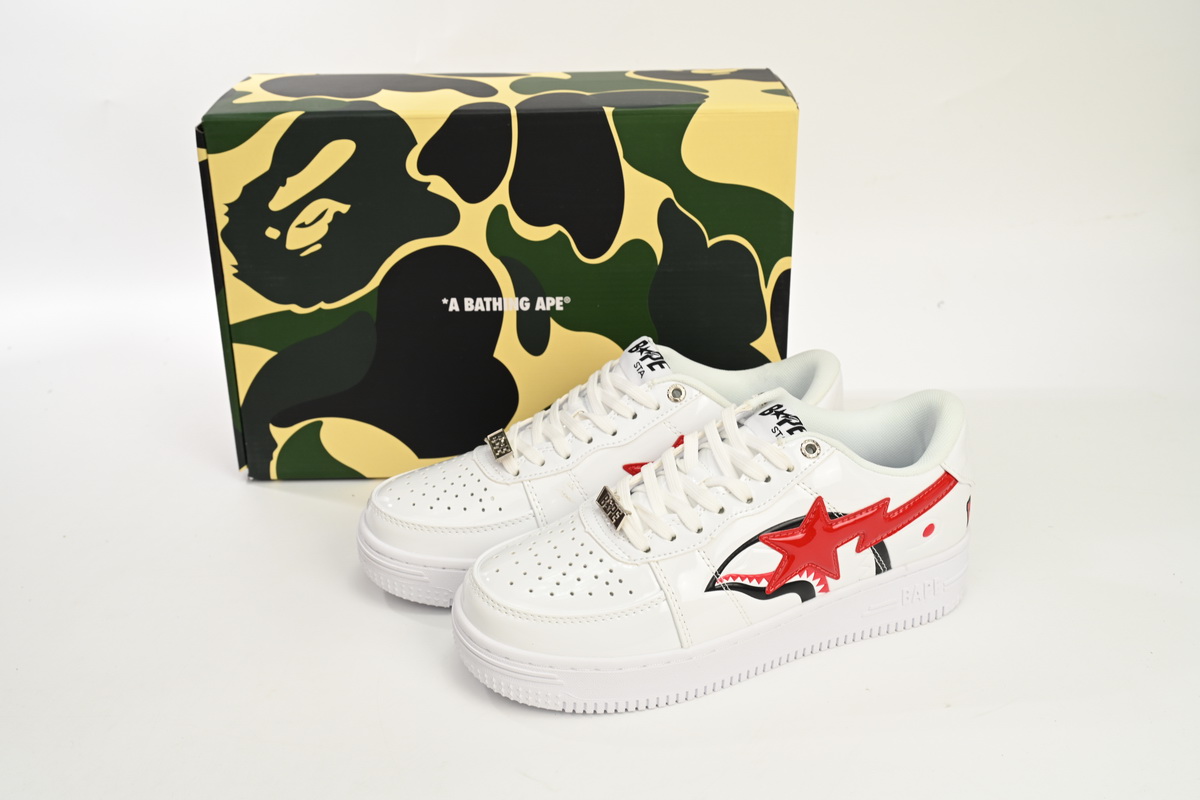 A Bathing Ape Bape Sta Low Shark White