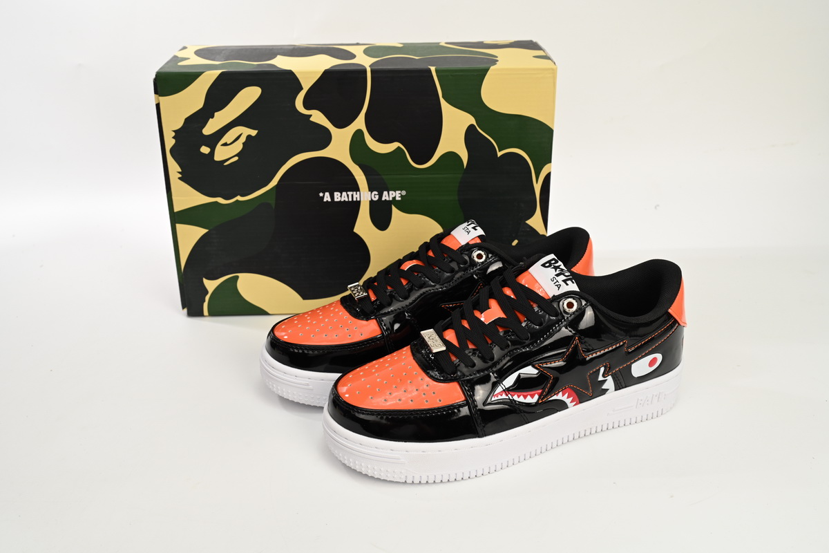 A Bathing Ape Bape Sta Low Mad Shark Orange Shark