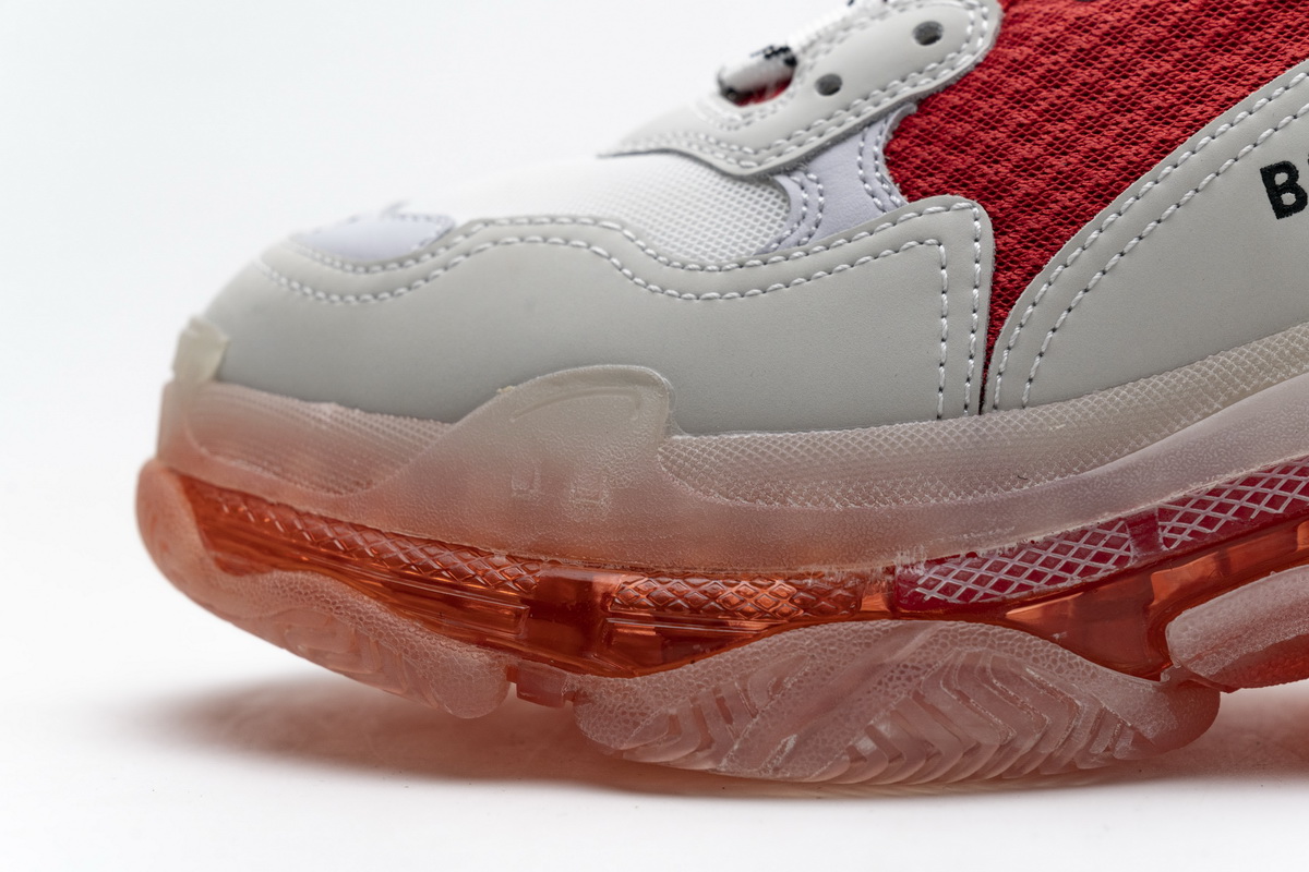 Balenciaga Triple S White Red 544351 W09E1 4552