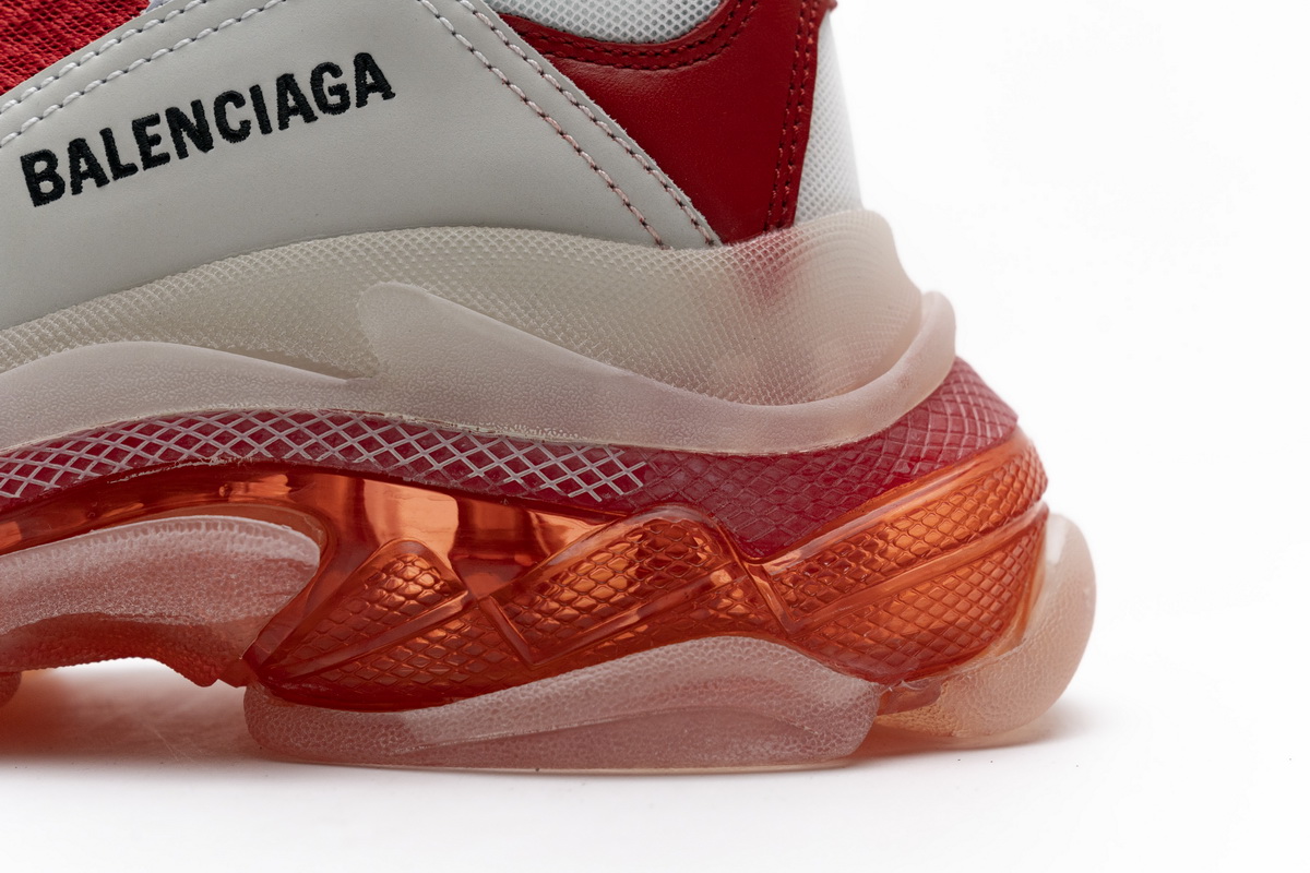 Balenciaga Triple S White Red 544351 W09E1 4552