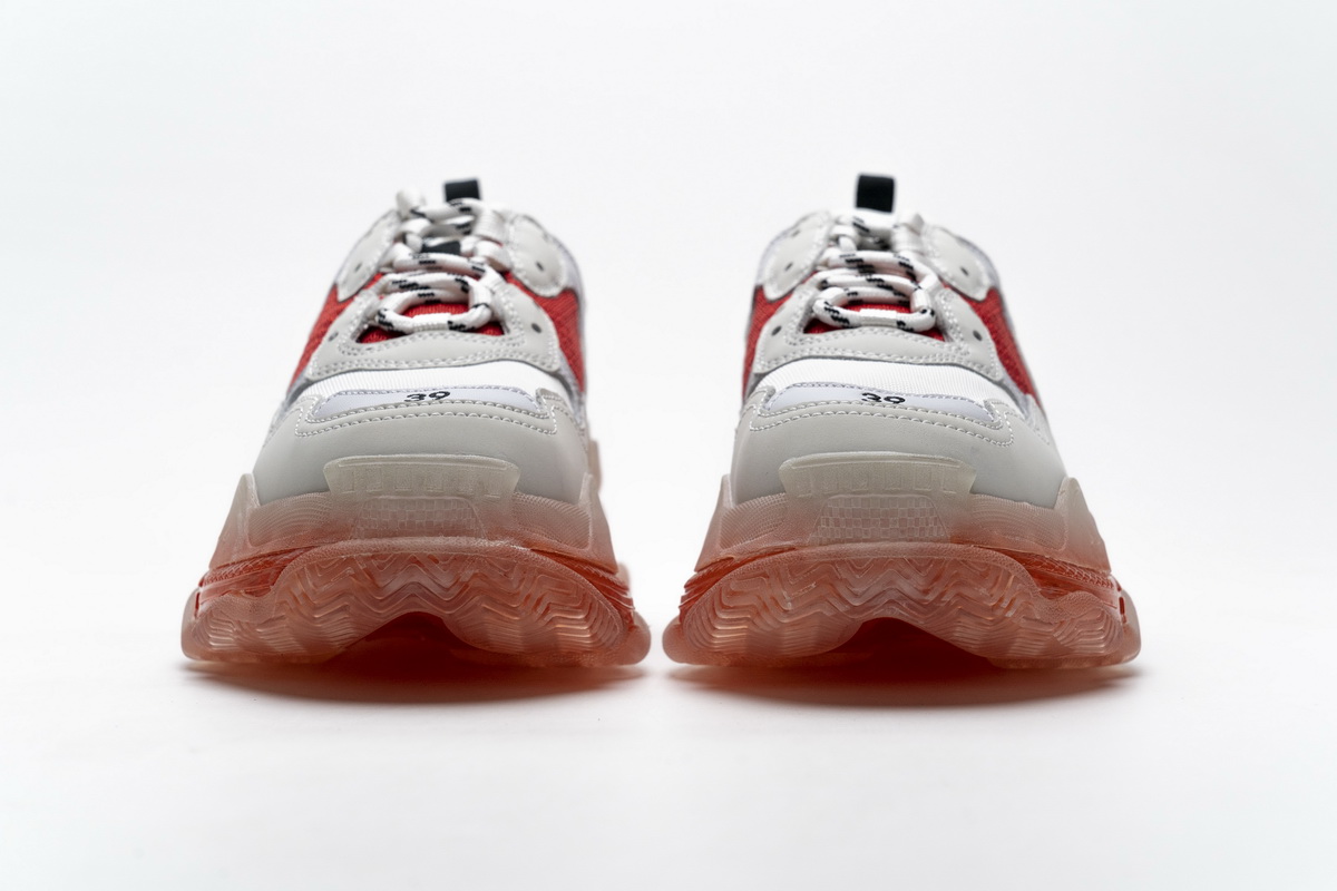 Balenciaga Triple S White Red 544351 W09E1 4552