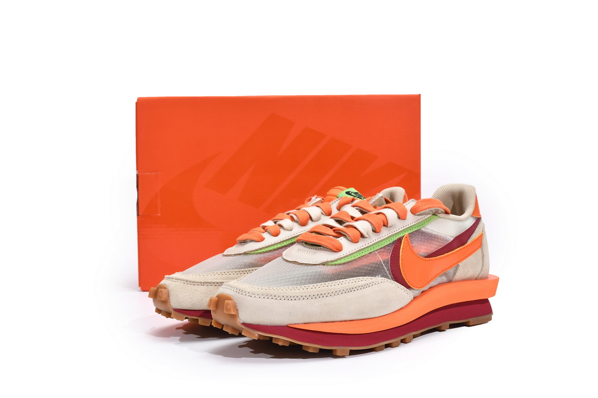 CLOT x sacai x Nike LDWaffle Orange Blaze DH1347-100