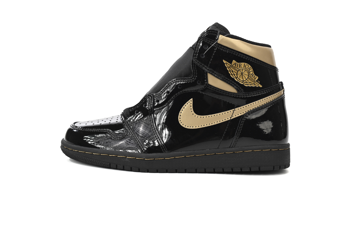 Air Jordan 1 High OG Patent Black Metallic Gold 555088-032