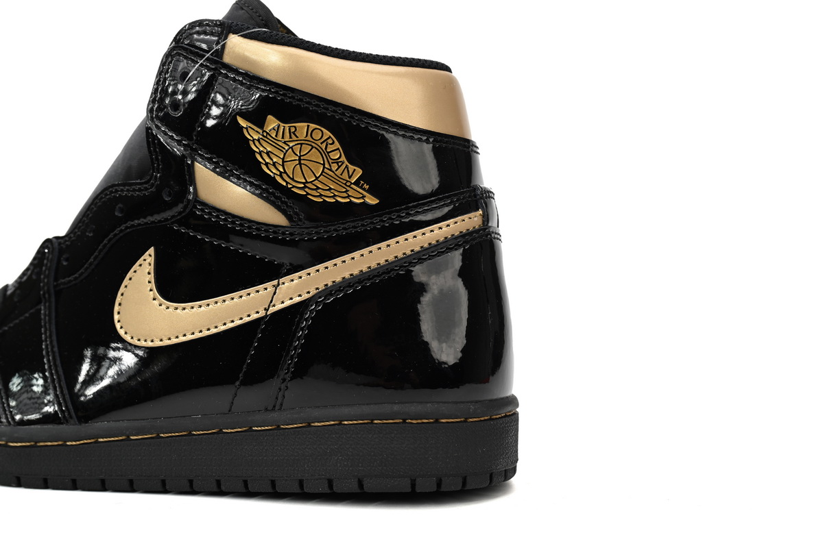 Air Jordan 1 High OG Patent Black Metallic Gold 555088-032