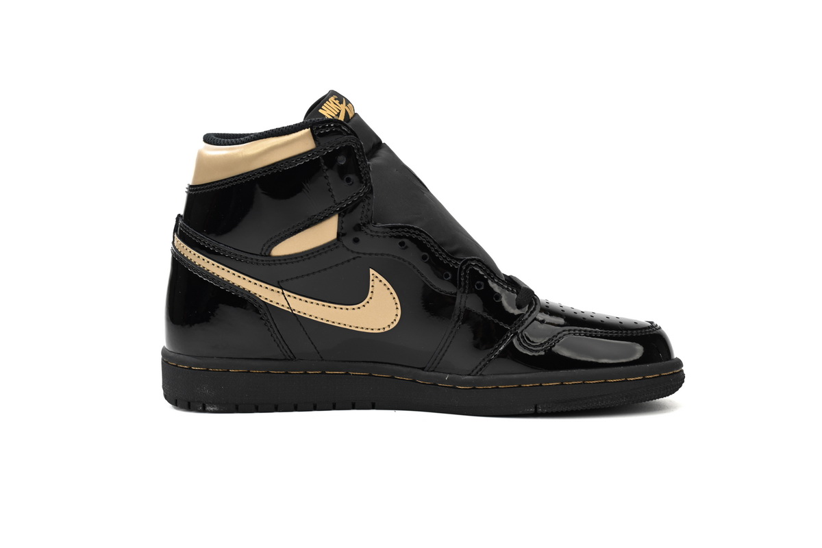 Air Jordan 1 High OG Patent Black Metallic Gold 555088-032