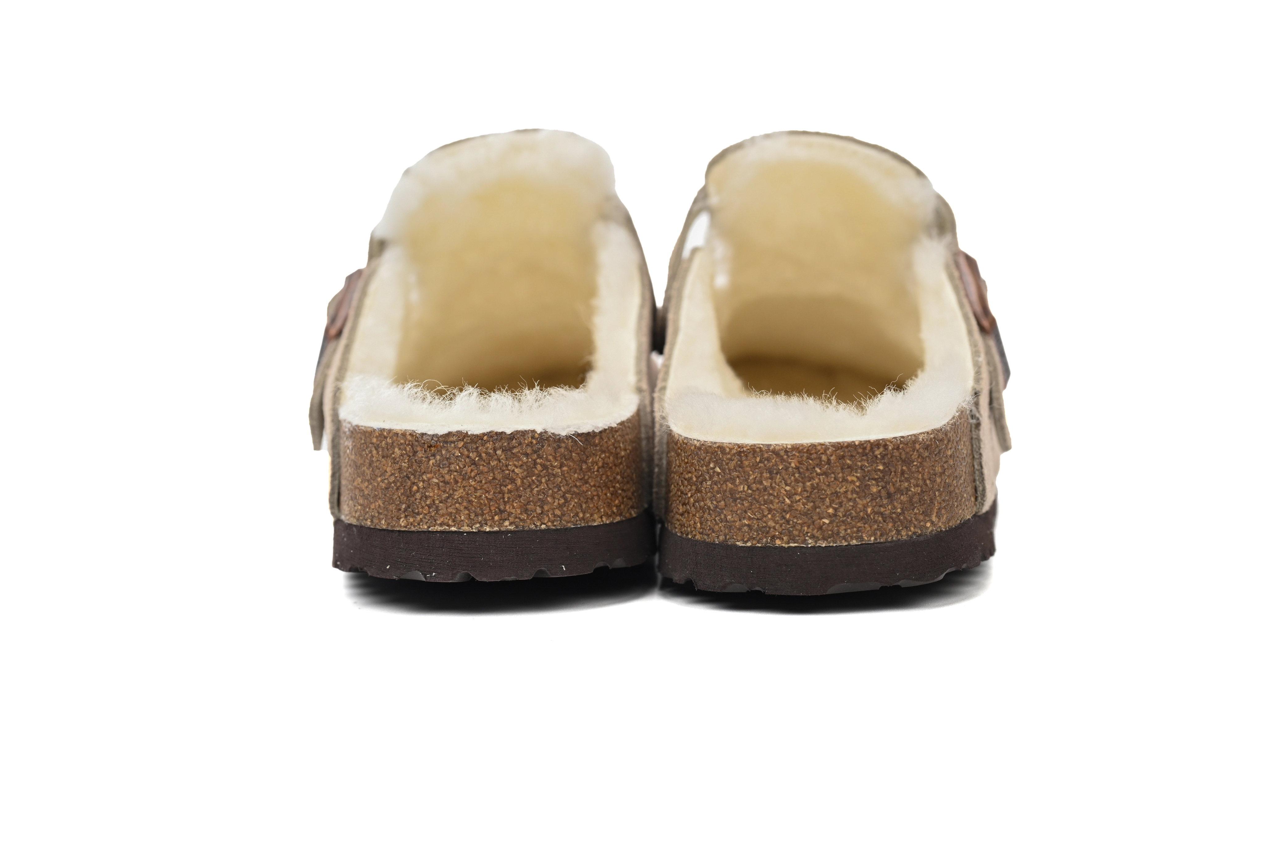 Birkenstock Boston Shearling Coin Suede Beige E14T002N6L