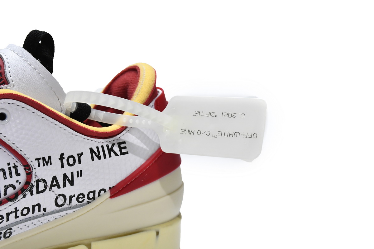 Off White x Air Jordan 2 Retro Low SP White and Varsity Red DJ4375-106