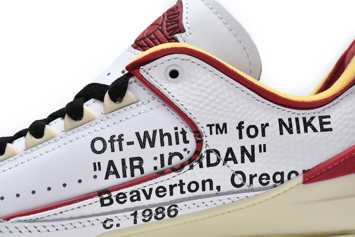 Off White x Air Jordan 2 Retro Low SP White and Varsity Red DJ4375-106