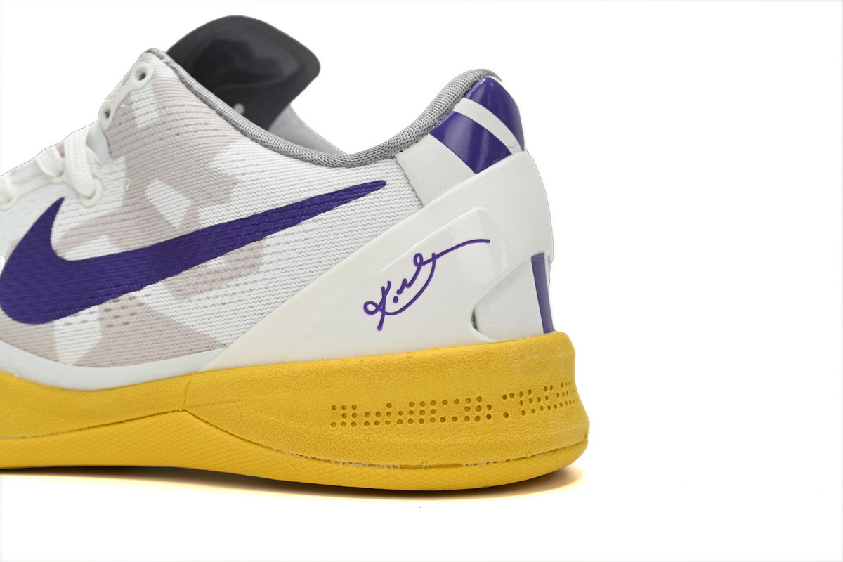 Nike Kobe 8 Low White/Purple-Yello 555035-101
