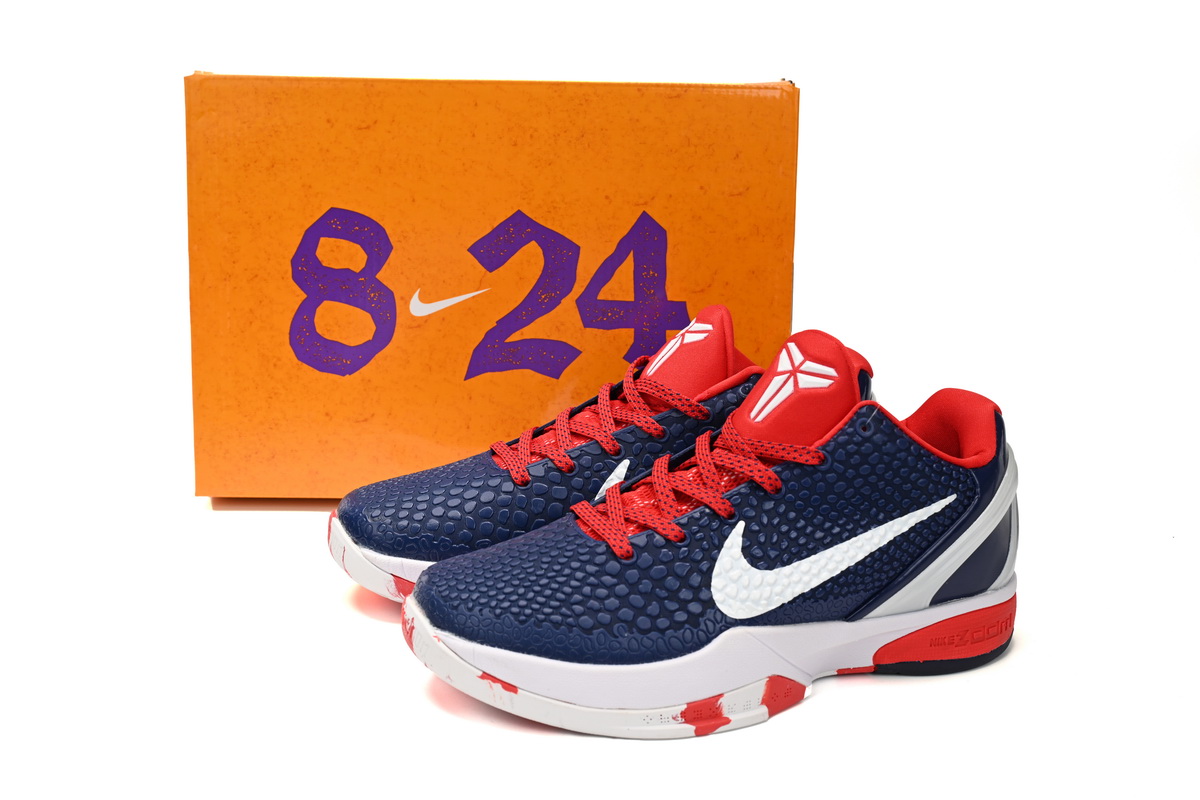 Nike Kobe 6 Protro White Blue Red 436311-003