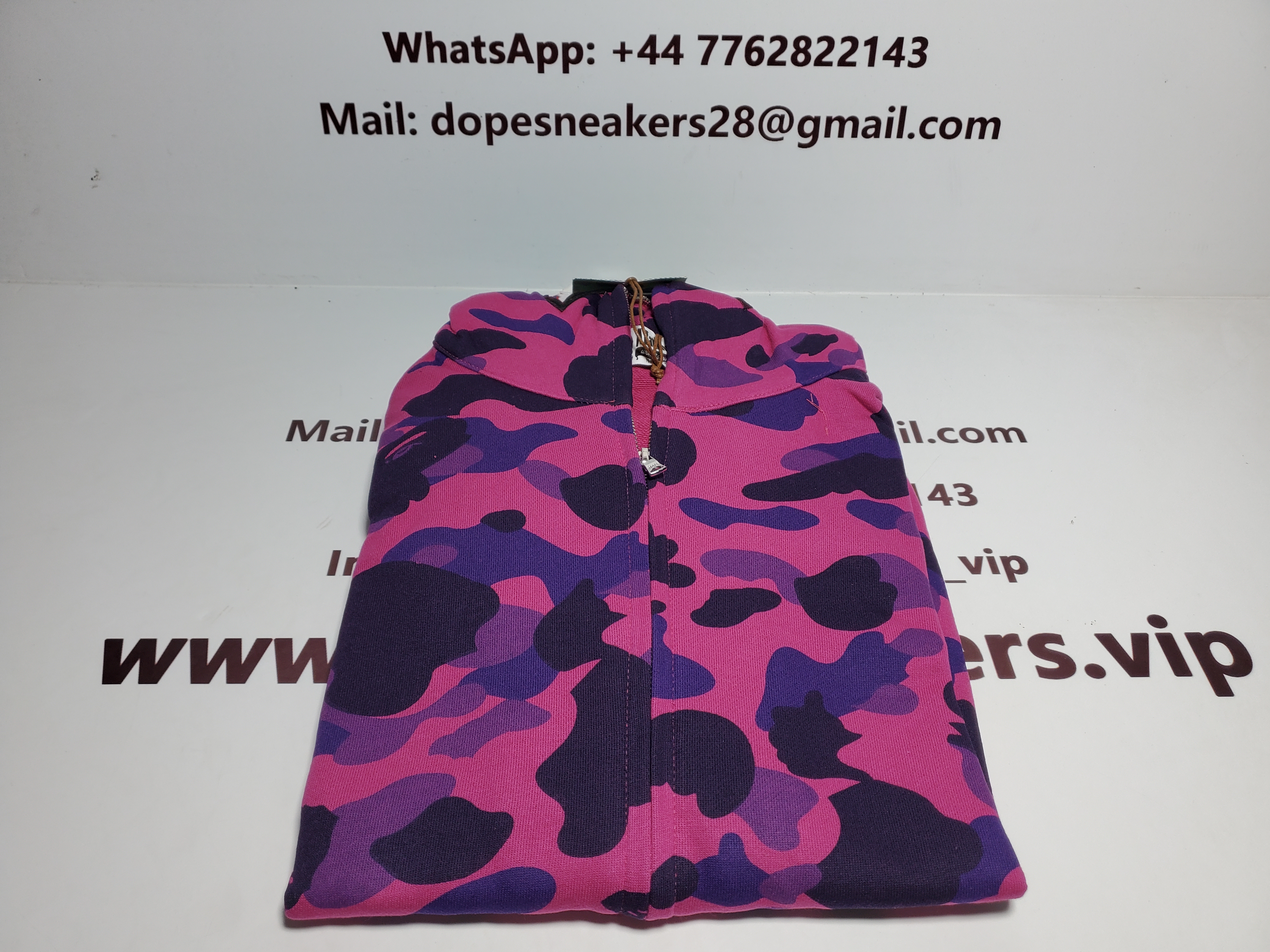 BAPE Color Camo Shark Zip Hoodie Purple 4580793338444