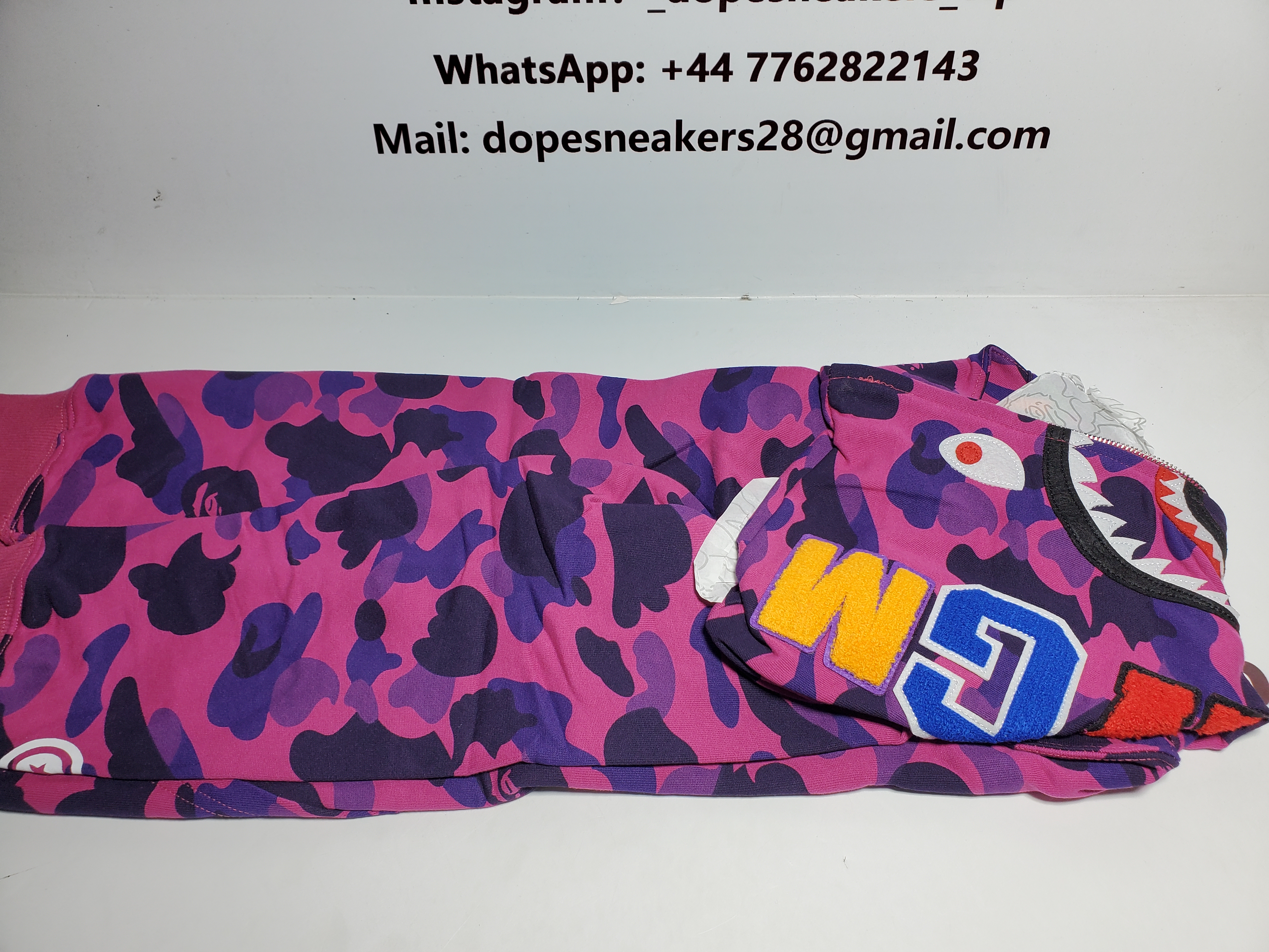 BAPE Color Camo Shark Zip Hoodie Purple 4580793338444