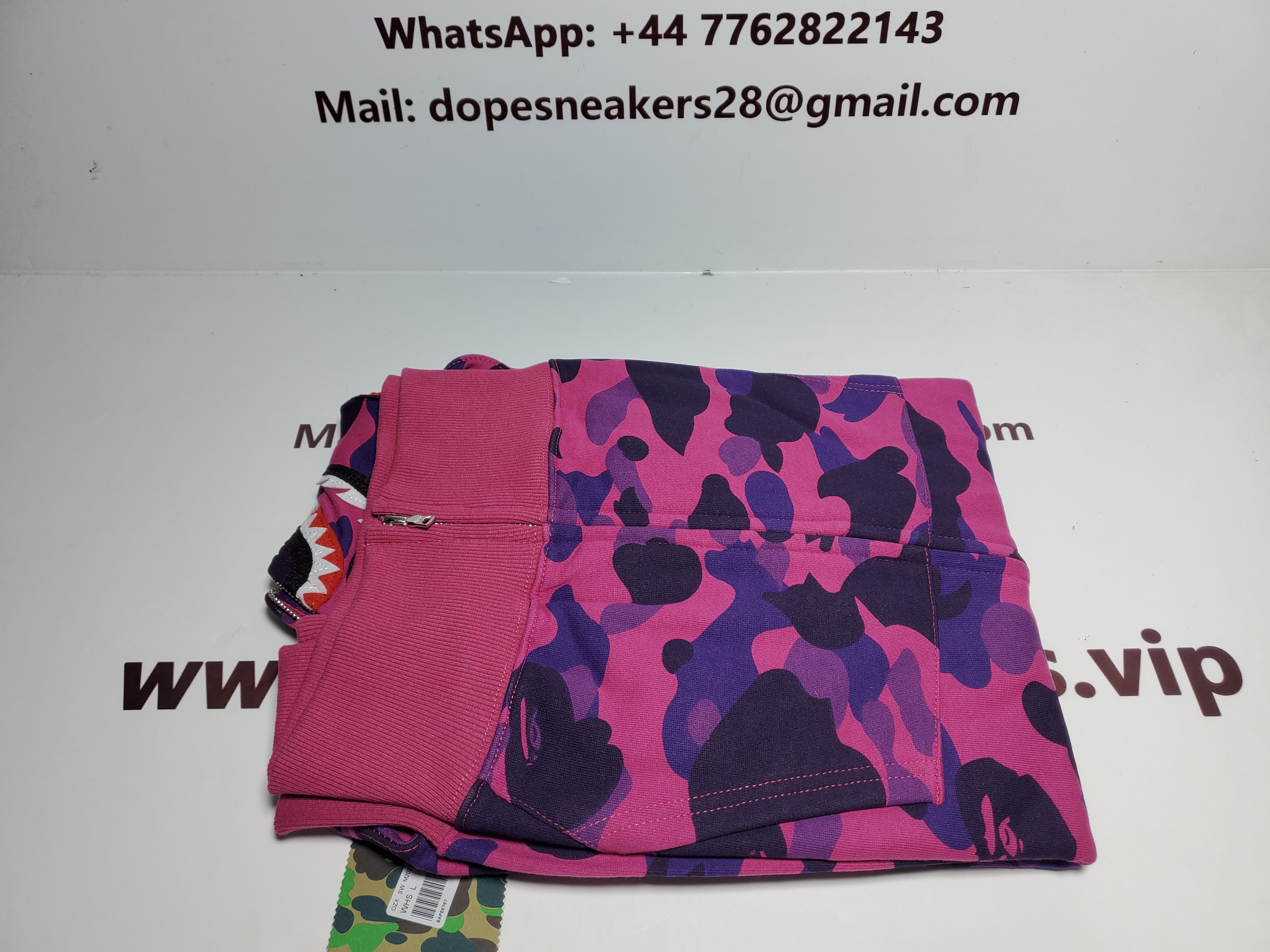 BAPE Color Camo Shark Zip Hoodie Purple 4580793338444